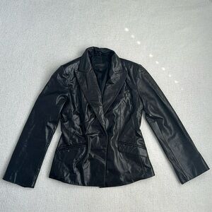 Vintage Express 100% Genuine Leather Blazer Size Small